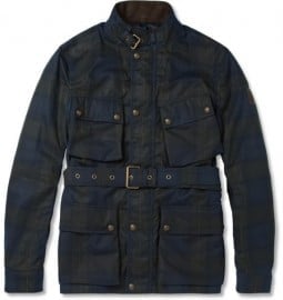 Belstaff Gsr Gordon Plaid Waxed-cotton Jacket