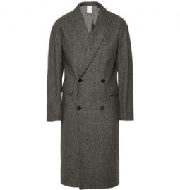 Wooyoungmi Double-breasted Herringbone Wool Overcoat