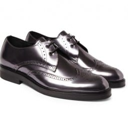 Pierre Hardy Metallic-leather Brogues