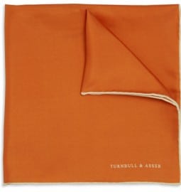 Turnbull & Asser Contrast-edge Silk Pocket Square