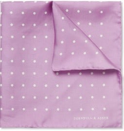 Turnbull & Asser Polka-dot Silk Pocket Square