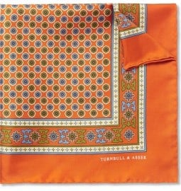 Turnbull & Asser Printed Silk Pocket Square