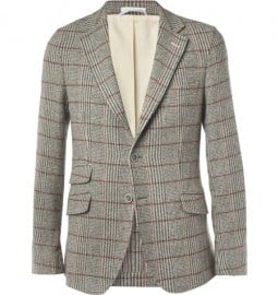 Gant Rugger Slim-fit Prince Of Wales Check Wool Blazer