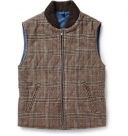 Slowear Montedoro Reversible Padded Wool-blend Gilet