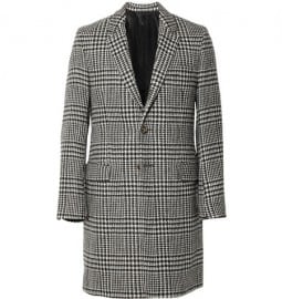 Ami Slim-fit Prince Of Wales Check Wool Coat