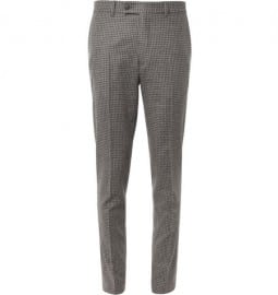 Hentsch Man Slim-fit Check Wool-blend Trousers