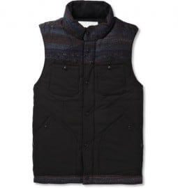 White Mountaineering Patterned Trim Quilted Gilet