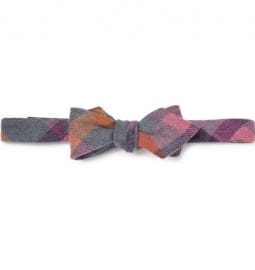 Alexander Olch Plaid Wool Bow Tie