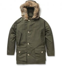 Woolrich Arctic Parka Coyote-trimmed Down-filled Coat