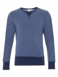 Topman Blue Marl Contrast Trims Sweatshirt