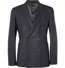 Hardy Amies Slim-fit Check Wool-blend Suit Jacket