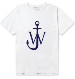 London Collections. Men J.w.anderson Flocked Cotton-jersey T-shirt