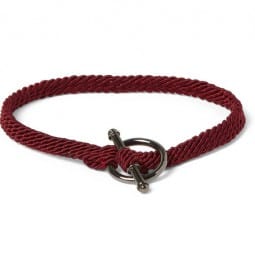 Yuvi Silver And Woven Cord Bracelet
