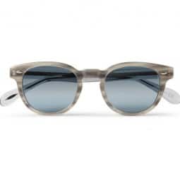 Oliver Peoples Sheldrake Round-frame Acetate Sunglasses
