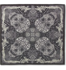 Alexander Mcqueen Morphing Python And Skull-print Scarf