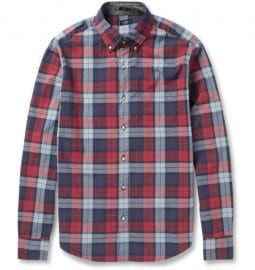 J.crew Check Cotton Button Down Collar Shirt