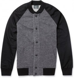 J.crew Contrast-sleeve Jersey Baseball Jacket