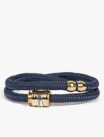 Miansai Nylon Woven Bracelet With Gold Bead Detailing
