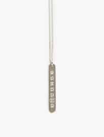 Maison Margiela Engraved Silver Bar Necklace