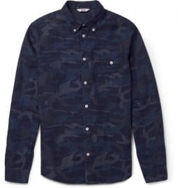 Nn.07 Derek Camouflage-print Cotton-chambray Shirt