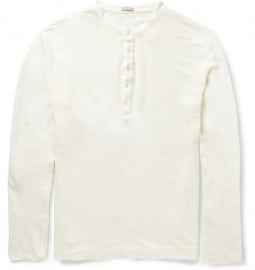 Massimo Alba Slub Linen-jersey Henley T-shirt