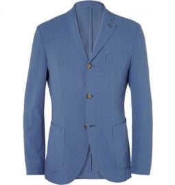 Incotex Montedoro Slim-fit Lightweight Wool And Silk-blend Seersucker Blazer