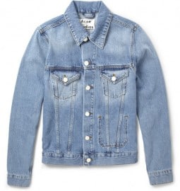Acne Jam Slim-fit Washed-denim Jacket