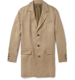A.p.c. Unstructured Woven-linen Overcoat