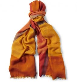 Loro Piana Check Cashmere And Silk-blend Scarf