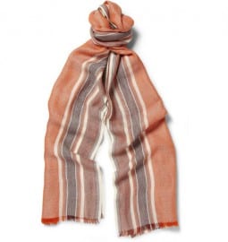 Loro Piana Striped Cashmere And Silk-blend Scarf