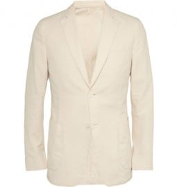 Officine Generale Slim-fit Slub Cotton Blazer