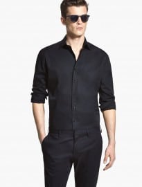 He By Mango Classic-fit Stretch Cotton Tailored Shirt