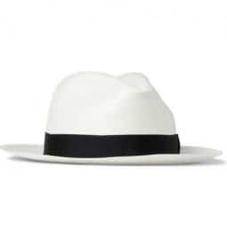Borsalino Medium-brim Woven-straw Panama Hat