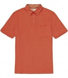 Reiss Piper Short Sleeve Loopback Polo Orange