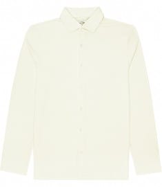 Reiss Laurence Long Sleeve Jersey Shirt Ecru