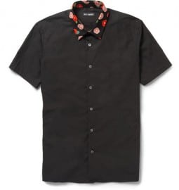 Raf Simons Slim-fit Contrast-collar Cotton Shirt