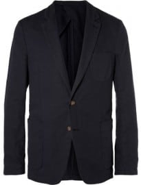 Ami Unstructured Regular-fit Cotton And Linen-blend Suit Jacket
