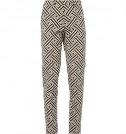Ami Slim-fit Patterned Cotton And Silk-blend Trousers