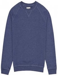 Reiss Grant Stitch Detail Sweatshirt Blue