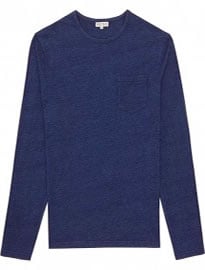 Reiss Mexico Denim Effect T-shirt Indigo
