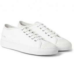 Common Projects Tournament Leather-trimmed Canvas Sneakers