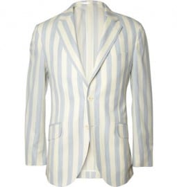 Hackett Slim-fit Striped Wool Blazer