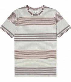 Reiss Chingley Short Sleeve Stripe Crew Rose
