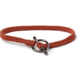 Yuvi Silver And Woven Cord Bracelet