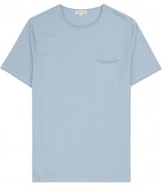 Reiss Imperial Raw Edge T-shirt Soft Blue