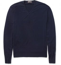 John Smedley John Smedley Bobby Merino Wool V-neck Sweater