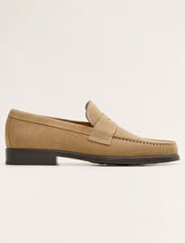 He By Mango Suede Leather Moccasin