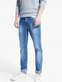 He By Mango Slim-fit Light Vintage Tim Jeans