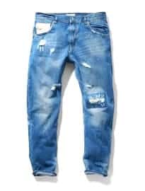 He By Mango Loose-fit Medium Wash John Jeans