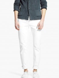He By Mango Slim-fit White Alex Jeans
